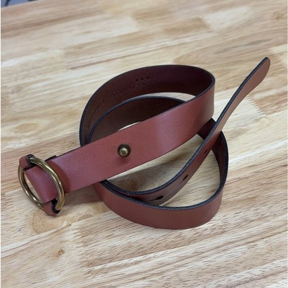 Banana Republic Brown Leather Belt with Brass Buckle Size S